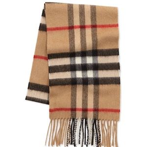 NEW Burberry classic check cashmere scarf